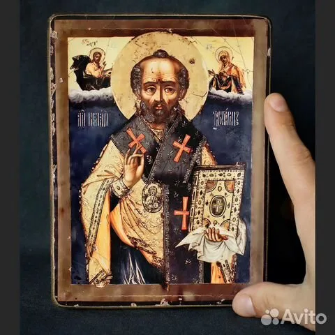 Икона. Св. Николай Чудотворец. Дерев — необычный подарок