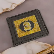 Зажим из кожи «Герб Челябинска» №2 — необычный подарок — фотография 1