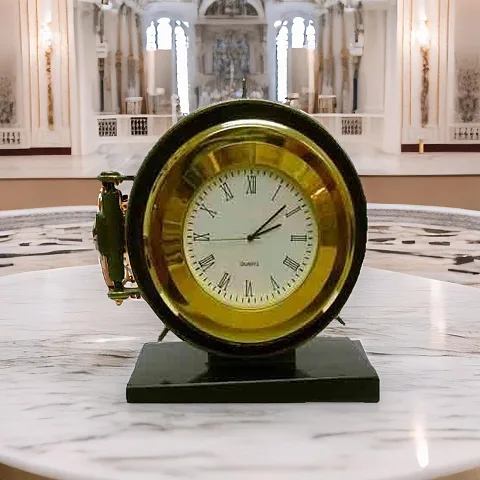Настольные часы-сейф из латуни на змеевике — оригинальный подарок