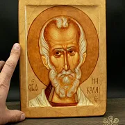 Подарочная икона Святого Николая. Дерево — фотография 1