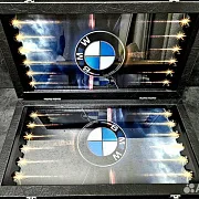 Нарды под стеклом «BMW M5 Ангельские глазки» — оригинальный подарок — фотография 5