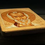 Подарочная икона Святого Николая. Дерево — фотография 3