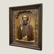 Святой Сергий Радонежский икона из ясеня — оригинальный подарок — фотография 3