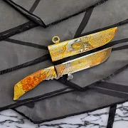Кованый нож с головой кабана — необычный подарок — фотография 1