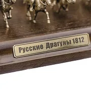 Диорама «Русские драгуны 1812 г.» из бронзы и ясеня, 1:72 — необычный подарок — фотография 3
