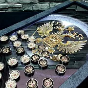 Стальные фишки для нард «Герб России» — необычный подарок — фотография 6