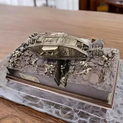 На память: Диорама «Битва на реке Сомме», бронза и ясень, 1:35 — фотография 1