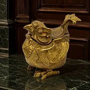 Бронзовая шкатулка «Курица» в подарок — фотография 1