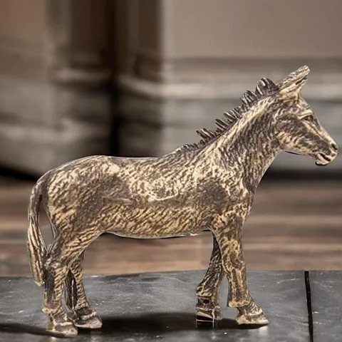 Ручная работа: Бронзовая миниатюра «Ослик»