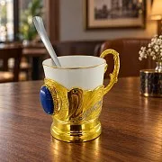 Кофейная чашка «Лазурит» — необычный подарок — фотография 1