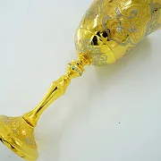 Бокалы для вина из позолоченной латуни. Златоуст — красивый подарок — фотография 3