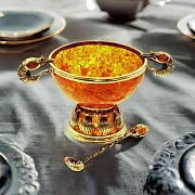 Салатница суенирная из янтаря с ложкой — необычный подарок — фотография 1