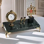 Часы «Элина» с гербом ФНС и подставками — необычный подарок — фотография 1