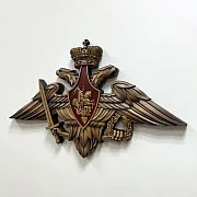Резной герб ВС РФ из бука, 40×63 см — красивый подарок — фотография 3