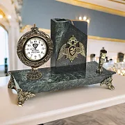Часы «Элина» с орлом Росгвардии и подставкой в подарок — фотография 1