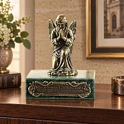 Ручная работа: Бронзовая статуэтка "Ангел" на камне для Второафонского монастыря — фотография 1