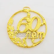 Ручная работа: Медаль «60 лет» с фианитом — фотография 4