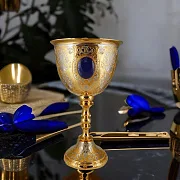 Кубок для вина "Лазурит". Златоуст — необычный подарок — фотография 1