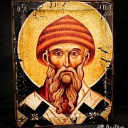 На память: Икона авторская "Св. Спиридон Тримифунтский" — фотография 5