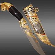 Дамасский нож «Волк» №7 — оригинальный подарок — фотография 3