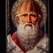 Икона Спиридона Тримифунтского. Ручная работа — оригинальный подарок — фотография 4