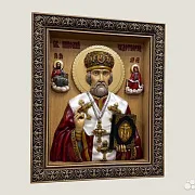 Подарочная святой Николай Чудотворец икона из дерева — фотография 2