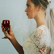Бокал для вина из камня (янтарь) — необычный подарок — фотография 2