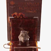 Подставка для книг «Такса» из янтаря — красивый подарок — фотография 4